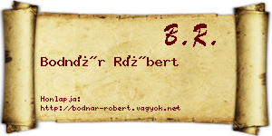 Bodnár Róbert névjegykártya
