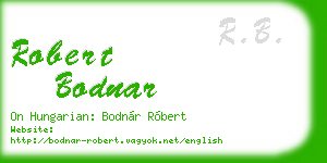 robert bodnar business card
